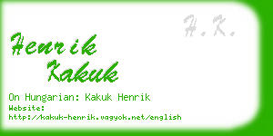 henrik kakuk business card